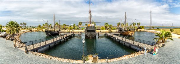 Gemi Christopher Columbus, La Rabida, Huelva, İspanya - Fotoğraf, Görsel