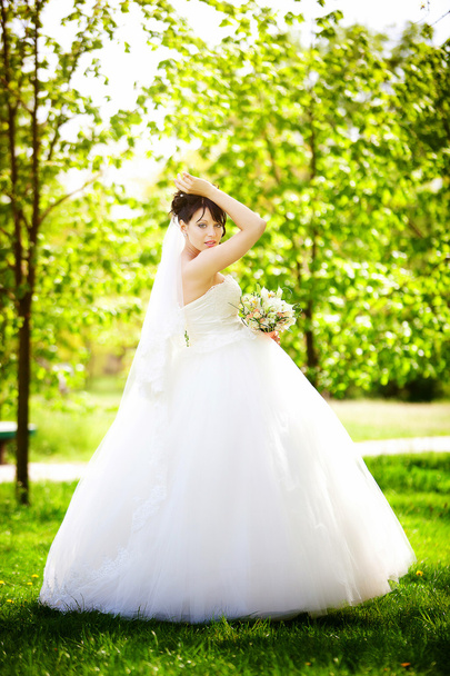 Beautiful bride on her wedding day - Foto, Imagen