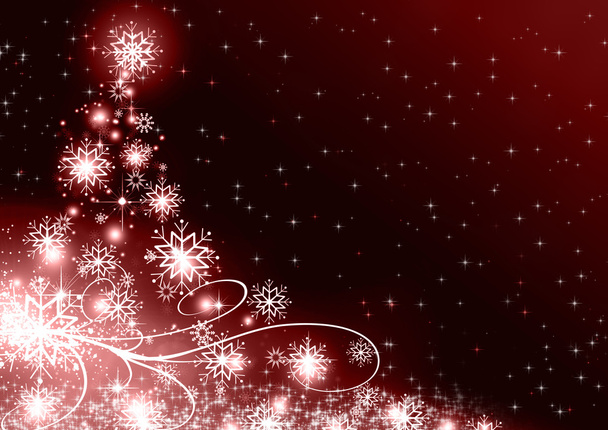 Christmas red tree - Фото, зображення