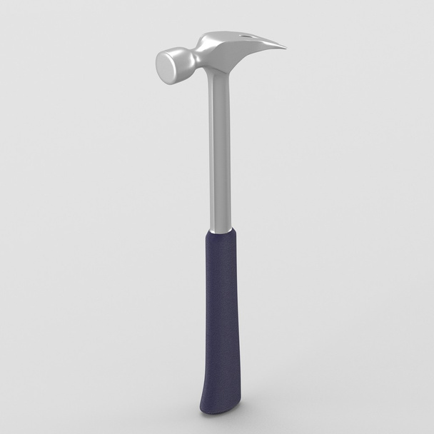 Steel nail hammer with grip - Foto, Imagen