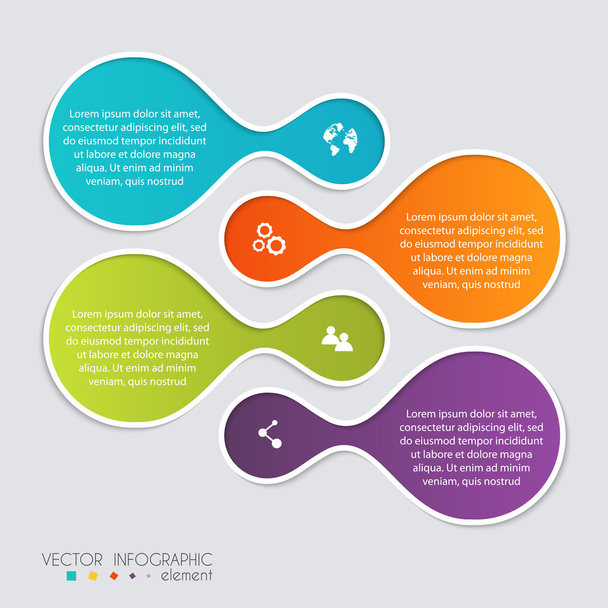 colorful info graphics for business presentations - Vector, Image