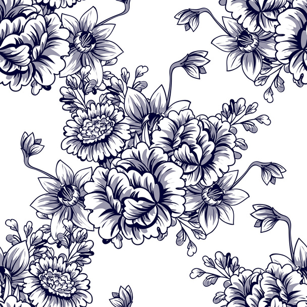 Floral seamless pattern - Vector, Imagen