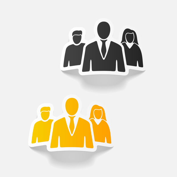 realistic design element: business people - Vector, Image