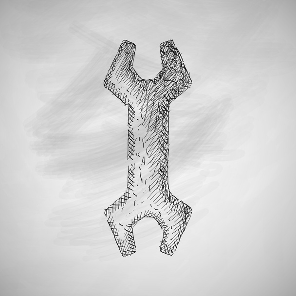 abstract wrench icon - Вектор,изображение