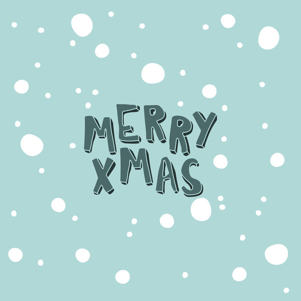 Marry Xmas on a light blue background - Vector, Image