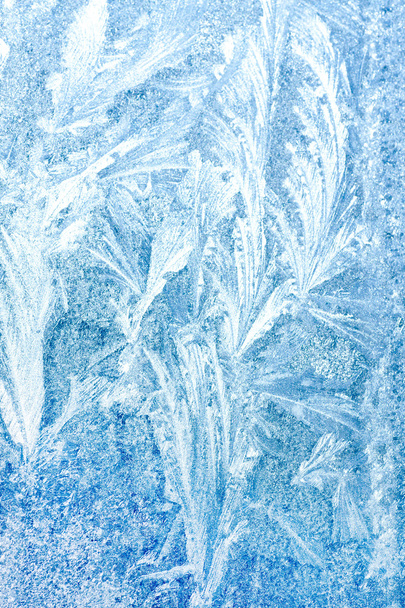 Frosty achtergrondpatroon op glas - Foto, afbeelding