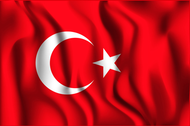 Bandeira da Variante da Turquia. Ícone de forma retangular
 - Vetor, Imagem