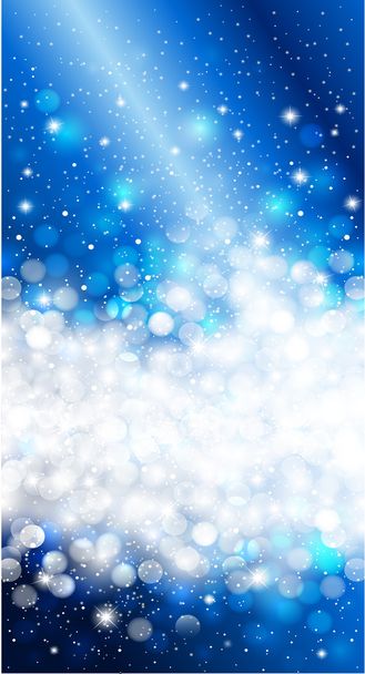 Błyszczące Blue christmas projekt tło zaproszenie - Wektor, obraz