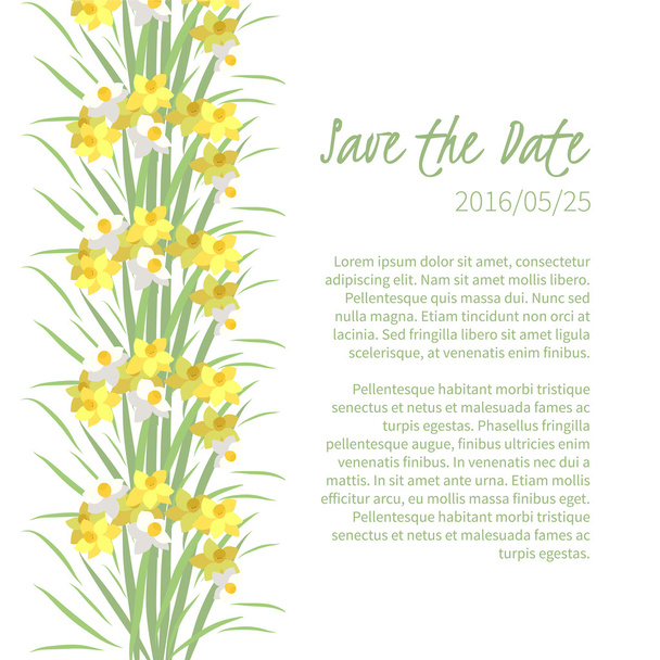 Květinové Narcis pozadí - Vektor, obrázek
