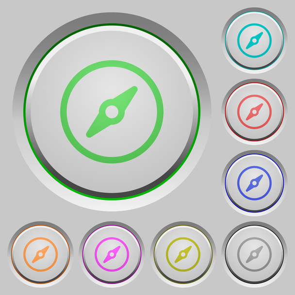 Compass push buttons - Vector, imagen