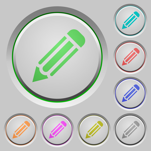 Pencil push buttons - Vector, Image