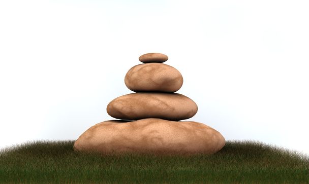3d conceito Zen pedras
 - Foto, Imagem