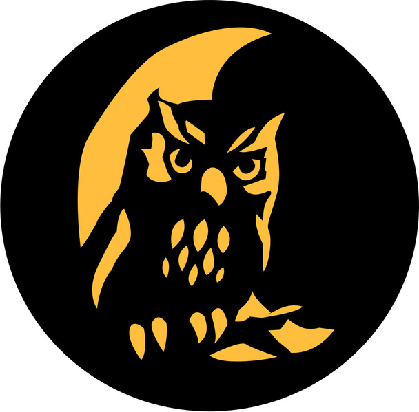 Owl stencil - Vector, Image