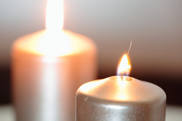 Χριστούγεννα κερί αναμμένο - Φωτογραφία, εικόνα