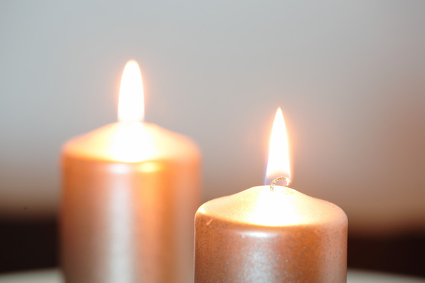 Χριστούγεννα κερί αναμμένο - Φωτογραφία, εικόνα