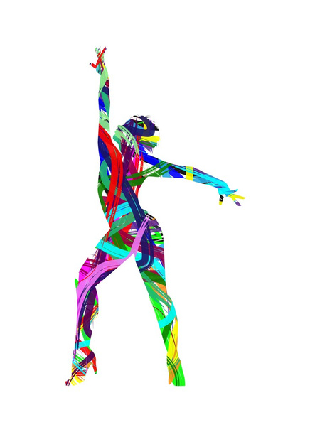 silueta de bailarina de vector
 - Vector, Imagen
