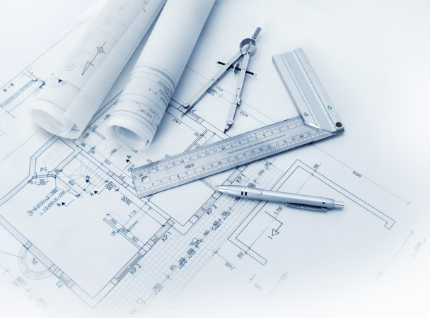 Construction plan tools - Photo, Image