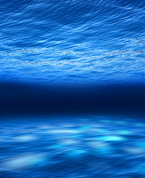 głęboki błękit morza pod wodą - Zdjęcie, obraz