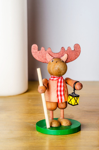 Toy elk with staf - Foto, Imagem