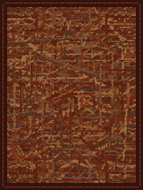 abstraktes rostfarbenes Teppichdesign - Vektor, Bild