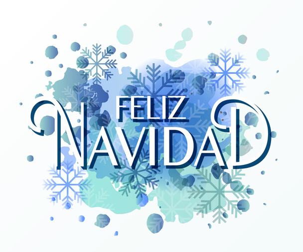 Рука накидав логотип Feliz Navidad (пелюшки новий рік в Іспанська) - Вектор, зображення