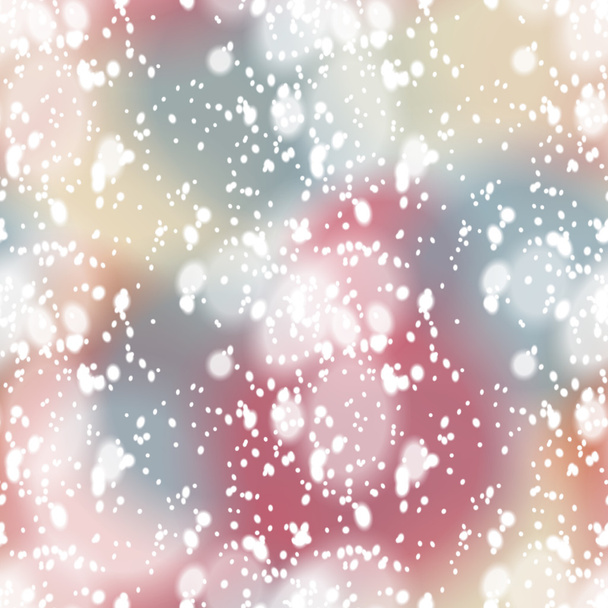 Colorful blurred background with snow overlay, seamless - Vektor, obrázek