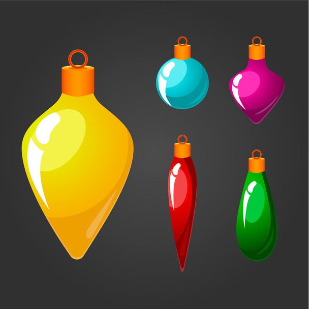 set of Christmas toys - Vector, afbeelding