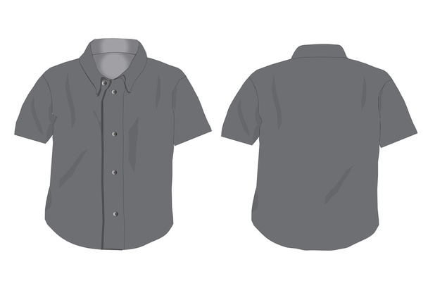 Korte mouwen shirt, lettertype en rug, vectorillustratie. - Vector, afbeelding