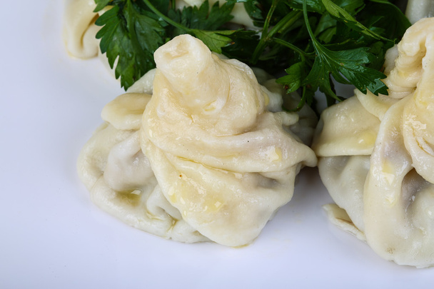 Caucasuan cuisine Khinkali - Valokuva, kuva