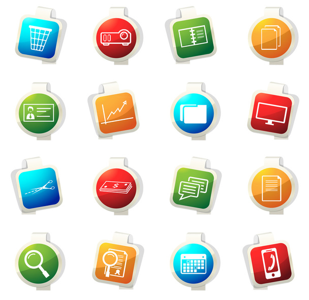Business and Office Icons - Vector, imagen