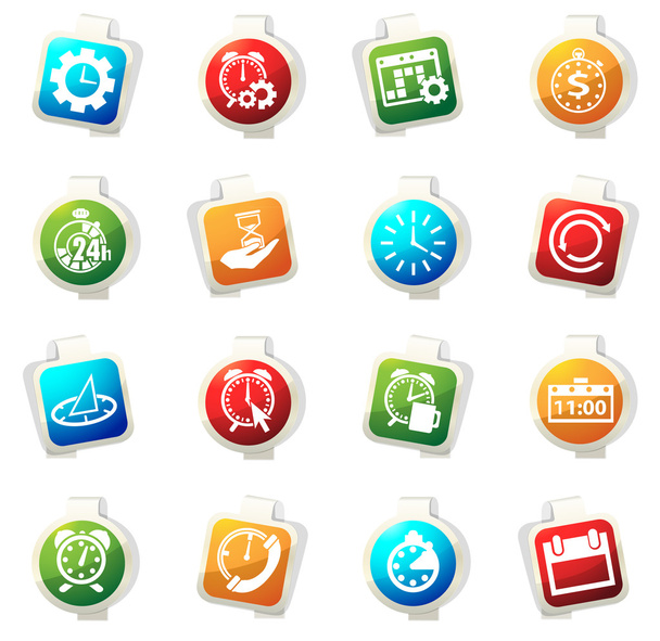  Time icons set - Vector, imagen