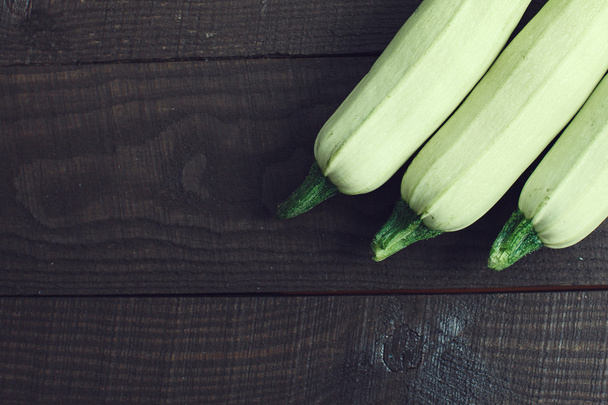 Three fresh zucchinis - Фото, изображение