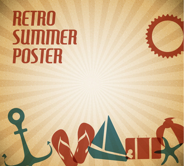 Vector summer poster - Вектор, зображення