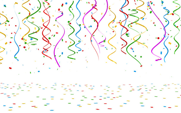 kleurrijke confetti op witte achtergrond - Foto, afbeelding