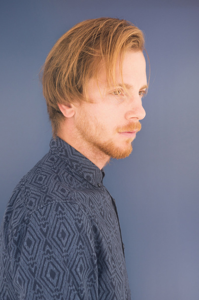portrait of red-haired young man - Φωτογραφία, εικόνα