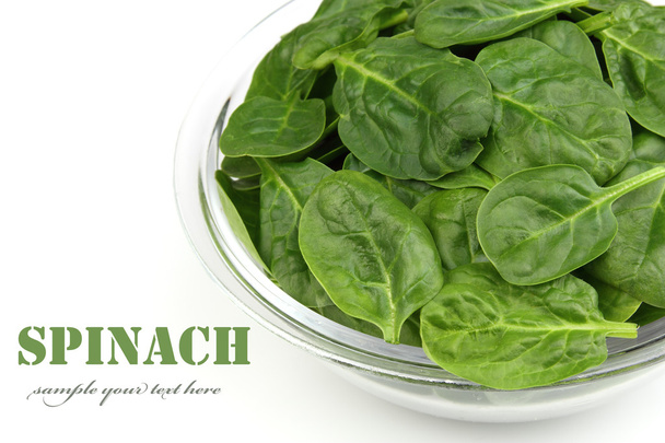 Spinach in plate - Fotó, kép