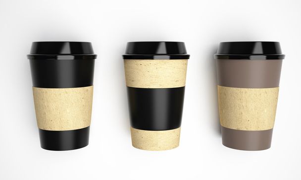 Mockup cups of coffee - Foto, Imagen