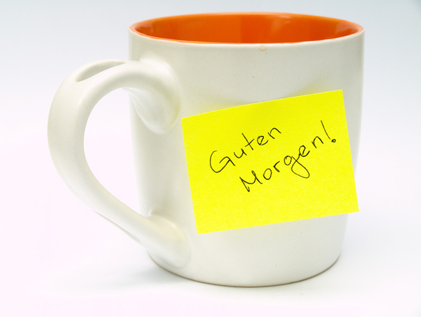 Cup with sticky note - Photo, Image