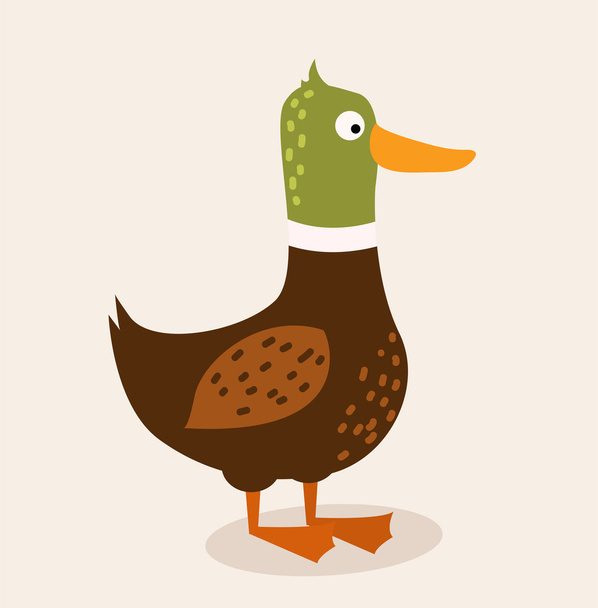 Cute cartoon chicken vector illustration - Вектор,изображение