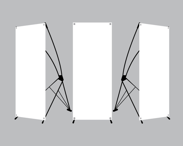 Instellen van lege X-stand banners display  - Vector, afbeelding