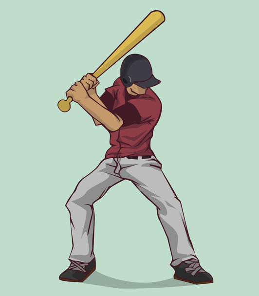 Παίκτης του μπέιζμπολ. Διανυσματικό σχέδιο - Διάνυσμα, εικόνα