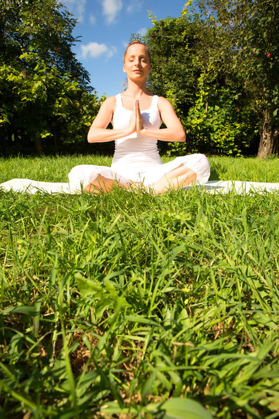 Meditating in the Park - Photo, Image