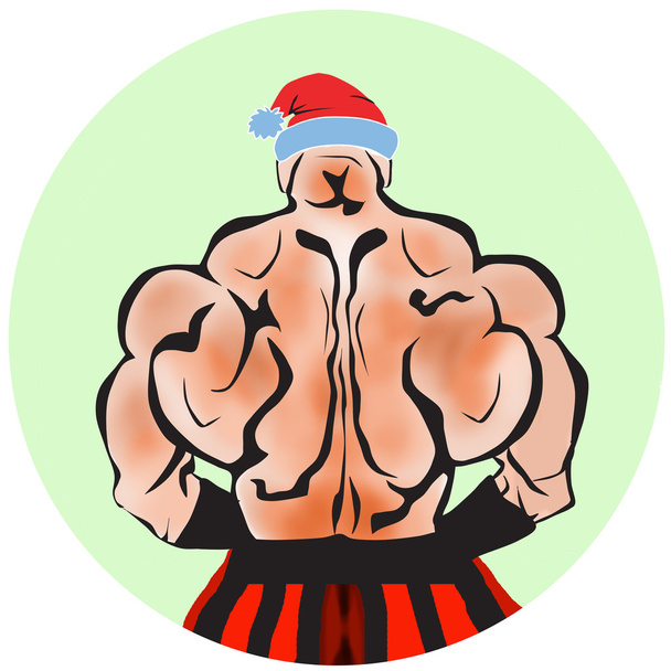 Weihnachtsmann - Bodybuilder - Foto, Bild