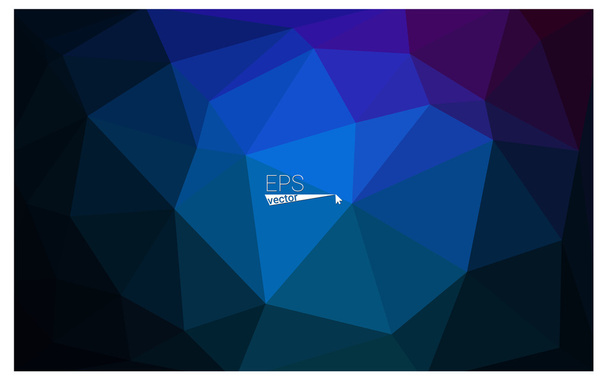 mehrfarbige dunkelrosa, blau geometrische zerkrümmte dreieckige Low-Poly-Origami-Stil Grafik Hintergrund Illustration. Vektor-polygonales Design für Ihr Unternehmen. - Vektor, Bild