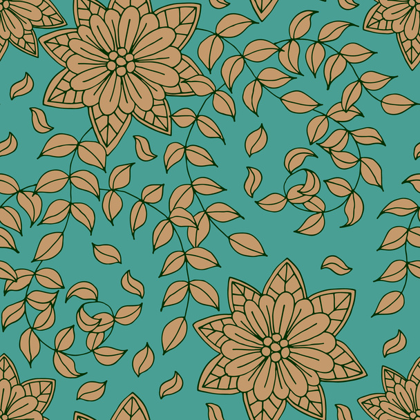 bloemen naadloos patroon  - Vector, afbeelding