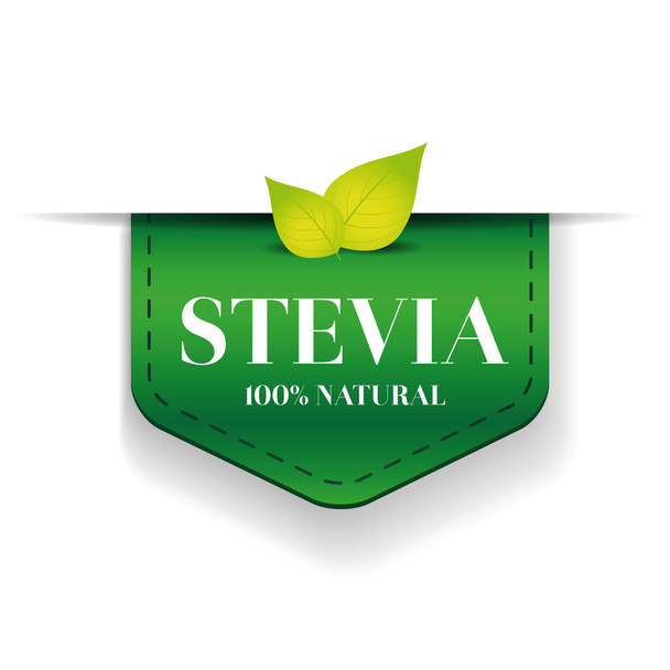 Stevia ribbon vector green - Vector, Image