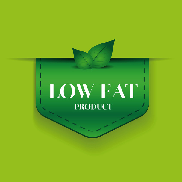 Low Fat wektor wstążka zielony - Wektor, obraz