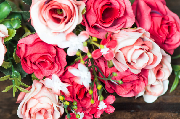 クローズ アップのバラの花束 - 写真・画像