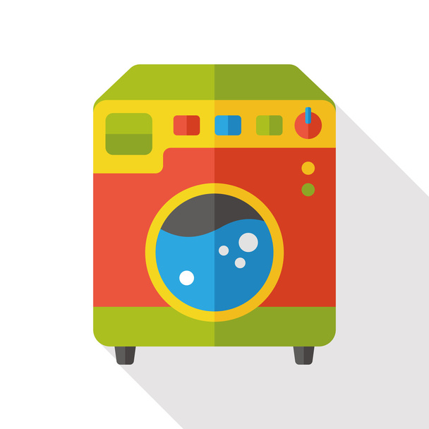 washing machine flat icon - Vector, Image