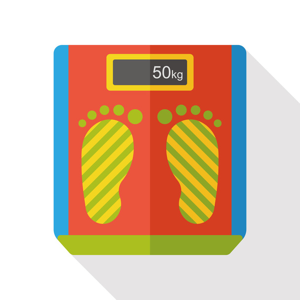 Weighing machine flat icon - Vector, Image